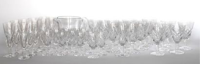 null SAINT-LOUIS

Part of a service of cut crystal glasses model "Bidassoa" including...