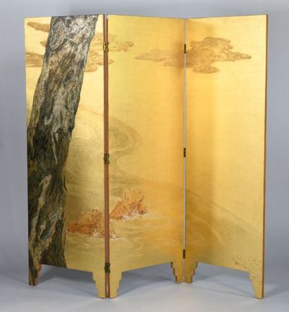 null Chantal CUYL

"The ford, the door". 2005

Three-leaf screen in wood and canvas,...