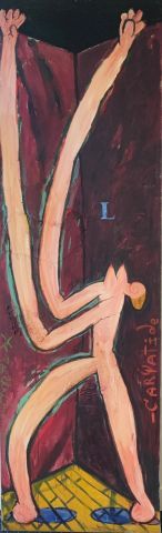 null Paella CHIMICOS (1962) 

"Cariatide"

Technique mixte sur toile de lin, signée...