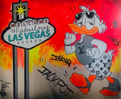 null 
CLEM$ (né en 1974)




"Picsou à Vegas"




Acrylique sur toile signée en bas...