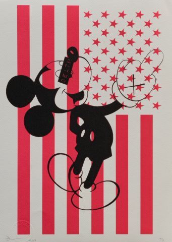 null Death NYC (né en 1979)

"Mickey Mouse US Flag", 2019

Impression digitale en...