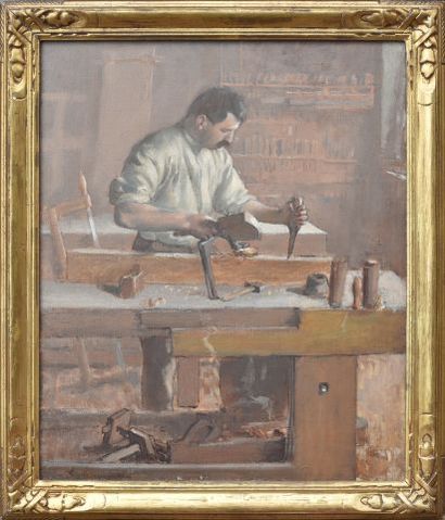 null François GUIGUET (1860-1937)

Le menuisier au travail, à l’atelier

Huile sur...