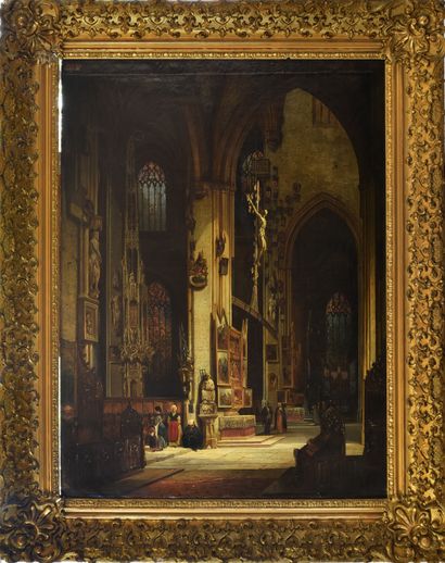 null Auguste MATHIEU (1810-1864)

Intérieur d’église à Nuremberg, vue du transept,...