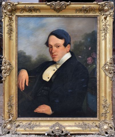 null Alexandre LEPAGE, dit le jeune (1804-1878)

Portrait d’un dandy, assis sur une...