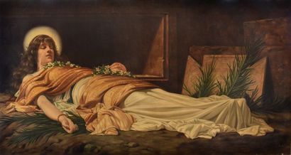 null Théobald CHARTRAN (1849-1907)

La mort de Sainte Cécile

Huile sur toile, signée...