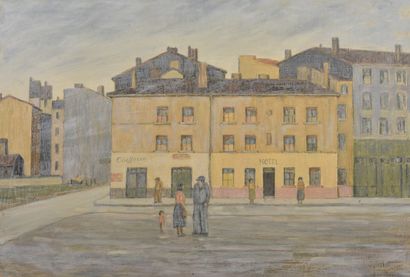 null *Jean FERLET (1889-1957)

Old streets of the left bank [Lyon].

Oil on panel,...