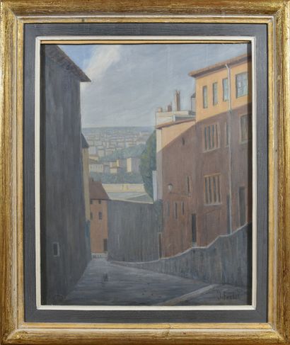 null *Jean FERLET (1889-1957)

Montée des Epies [Lyon], around 1948

Oil on canvas,...
