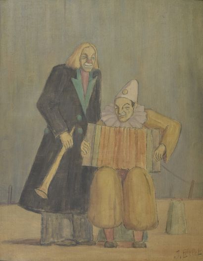 null *Jean FERLET (1889-1957)

The clowns musicians

Oil on canvas board, signed...