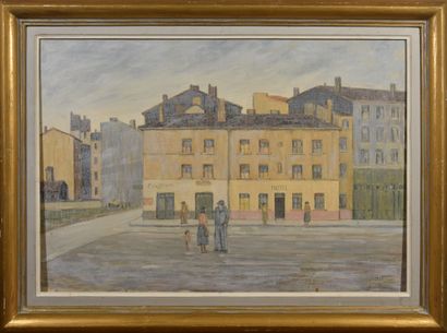 null *Jean FERLET (1889-1957)

Old streets of the left bank [Lyon].

Oil on panel,...