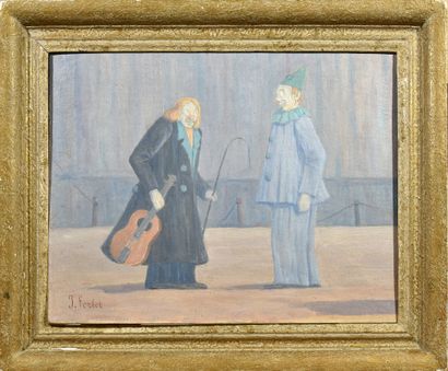 null *Jean FERLET (1889-1957)

Two clowns

Oil on canvas board, signed lower left

27...