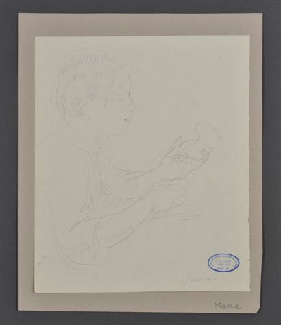 null François Joseph GUIGUET (1860-1937)

Ensemble de cinq dessins : 

- Marie cousant....