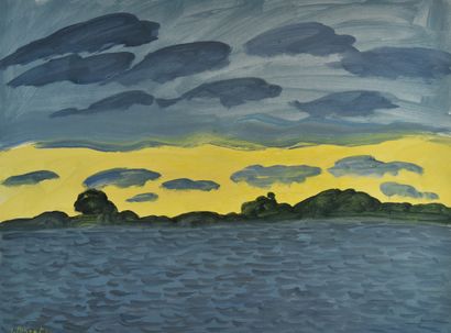 null Jacques PONCET (1921-2012)

La mer, ciel jaune, 2002 (Série Les Océans)

Gouache...