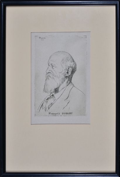 null Set of two framed etchings : 

Marie Louise DEGABRIEL (1900-1984)

Portrait...