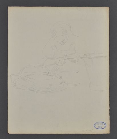 null François Joseph GUIGUET (1860-1937)

Ensemble de cinq dessins : 

- Marie cousant....