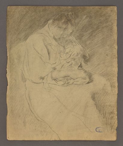 null François Joseph GUIGUET (1860-1937)

Grand dessin double face : 

Recto : Angèle...