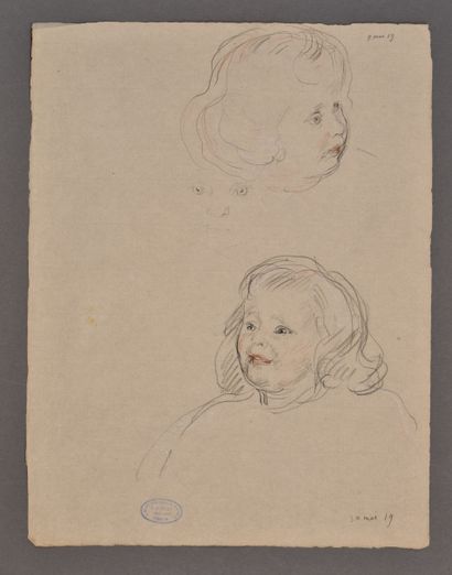 null François Joseph GUIGUET (1860-1937)

Portrait d'enfant, deux études

Trois crayons...