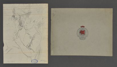 null François Joseph GUIGUET (1860-1937)

Ensemble de deux dessins : 

- Dessin double...