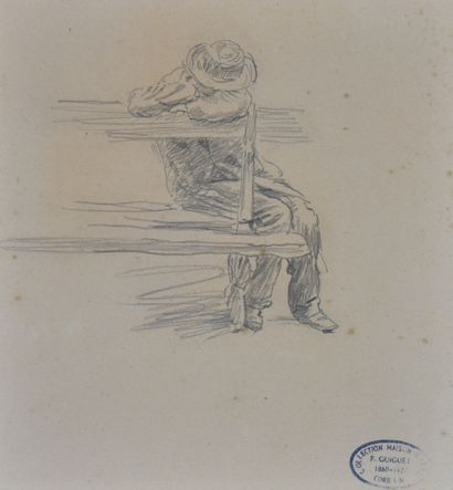null François Joseph GUIGUET (1860-1937)

Two drawings in a frame: 

-Drowsy man...