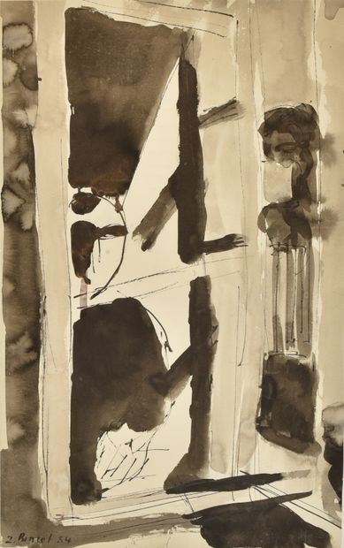 null Jacques PONCET (1921-2012)

La fenêtre. 1954

Encre et lavis d'encre sur papier...