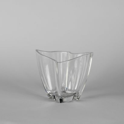 null VILLEROY BOCH. 

Ensemble de six verres à pied en cristal taillé et teinté (bleu,...