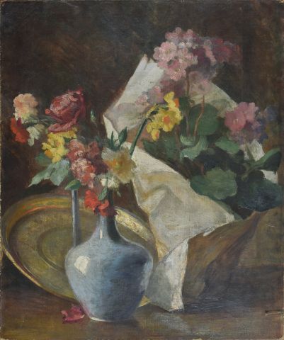 null Anne-Marie ESPRIT (1866-1926)

Intérieur aux fleurs

Huile sur toile, signée...