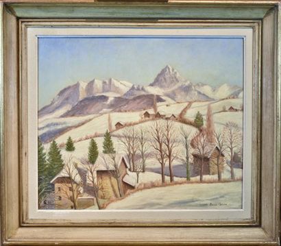 null Louis CERIA (1895-1972) 

Mountain landscape with the Dent d'Oche, 1952

Oil...