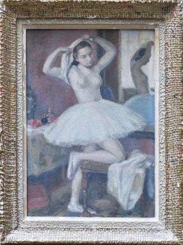 null Madeleine PLANTEY (1890-1985)

Ballerina undressing

Oil on panel, signed lower...
