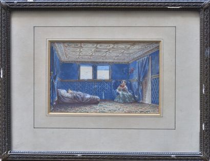 null 
Eugène VIOLLET-LE-DUC (1814-1879)

Jeune femme veillant au sommeil d’un enfant...