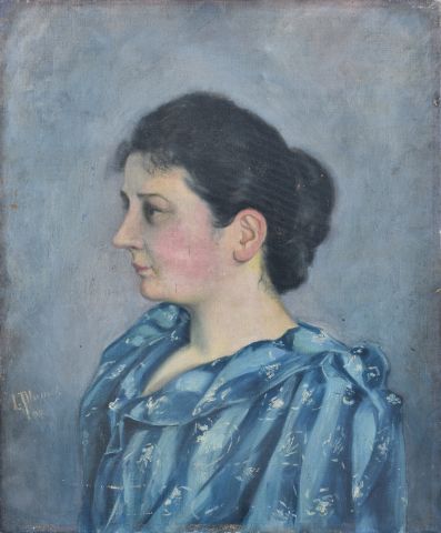 null L. PLUMET (XIX-XXth)

Portrait of a young woman in profile, 1892

Oil on canvas,...