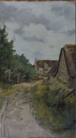 null Alexandre LE CARPENTIER (1858-1904)

Paysage de campagne aux maisons de pierres...