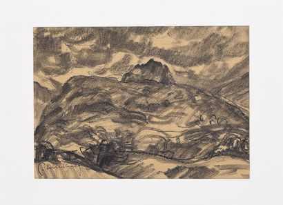 null Pierre COMBET-DESCOMBES (1885-1966)

Montagne, ciel d'orage

Fusain et lavis...