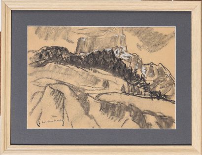 null Pierre COMBET-DESCOMBES (1885-1966)

Le Mont Aiguille (Isère)

Fusain et rehauts...