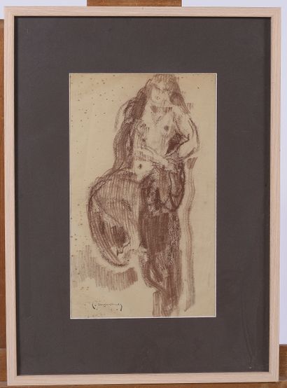 null Pierre COMBET-DESCOMBES (1885-1966)

Femme nue debout, 1936

Encre et sanguine...