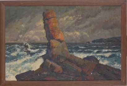 null Eugène BROUILLARD (1870-1950)

"Le Menhir (Pointe du Raz)"

Huile sur toile,...