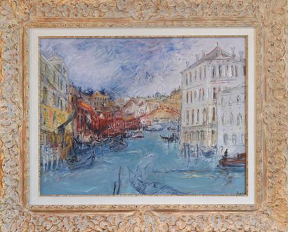 null Jean FUSARO (né en 1925)

"Grand canal, Venise"

Huile sur toile signée en bas...