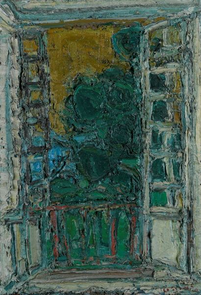 null André COTTAVOZ (1922-2012)

"La fenêtre". 1977

Huile sur toile signée en bas...