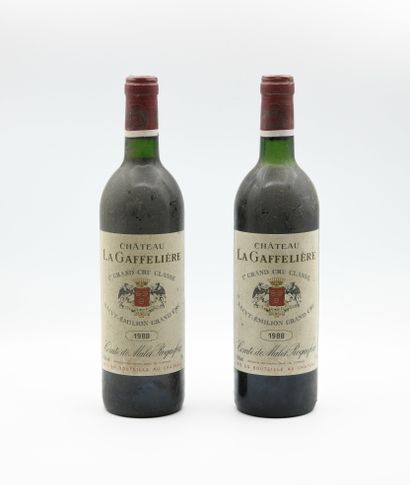 null 2 bouteilles Château LA GAFFELIERE 1 grand cru classé, Saint Emilion 1988



Vente...