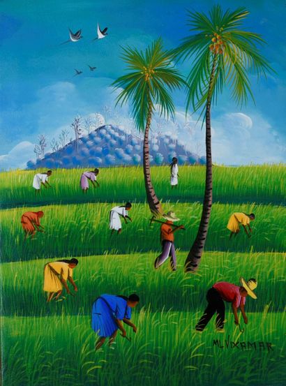 null M. VIXAMAR (artiste haïtien XXIe siècle) 

Travaux des champs 

Acrylique sur...