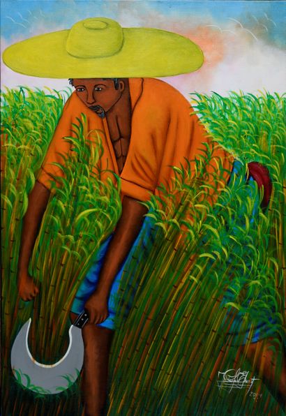 null Ernst JEAN-PIERRE (artiste haïtien XXIe siècle)

La récolte de canne à sucre,...