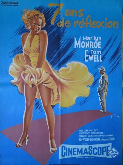 null "7 ANS DE REFLEXION" (1955) de Billy WILDER avec Marilyn Monroe, Tom Ewell -...