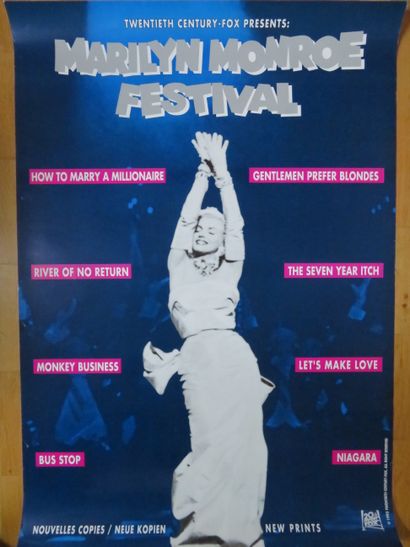 null "Marilyn MONROE, Festival" (1993) Affiche ORIGINALE USA - Editée par Twentieth...