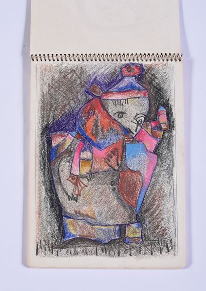 null André MATHIAU (1933-2013)

Carnet de croquis comprenant 18 feuilles Canson :...