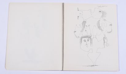 null André MATHIAU (1933-2013)

Grand carnet de 18 croquis au crayon : personnages,...