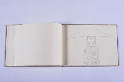 null André MATHIAU (1933-2013)

Beautiful canvas notebook of drawings: character...