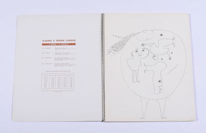 null André MATHIAU (1933-2013)

Large notebook of 18 pencil sketches: characters,...