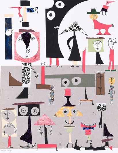 null André MATHIAU (1933-2013)

Characters, December 1990

Collage on Canson paper,...
