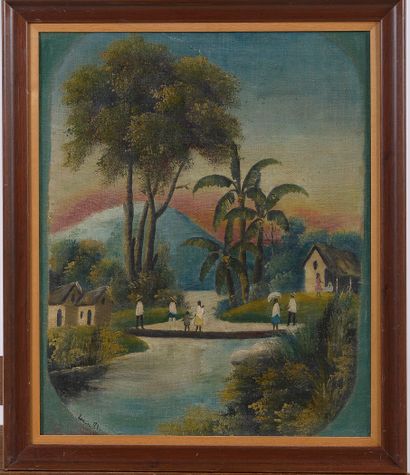 null Louise RV (19th century naive school)

Exotic village

Oil on canvas, signed...