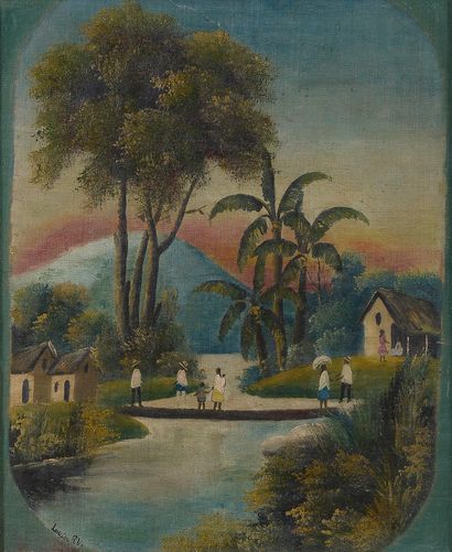 null Louise RV (19th century naive school)

Exotic village

Oil on canvas, signed...