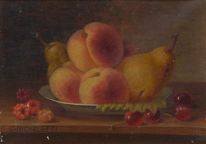 null Joseph MICHELETTI (1859-1926)

Peaches, pears, raspberries and cherries 

Oil...