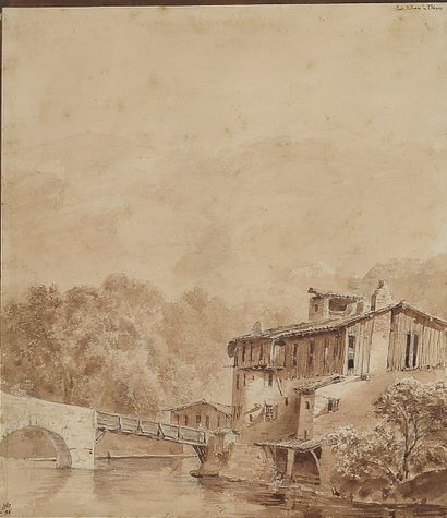  Balthazar-Augustin HUBERT de SAINT DIDIER (1779-1863) 
Pont Saint-Jean à Thiers...